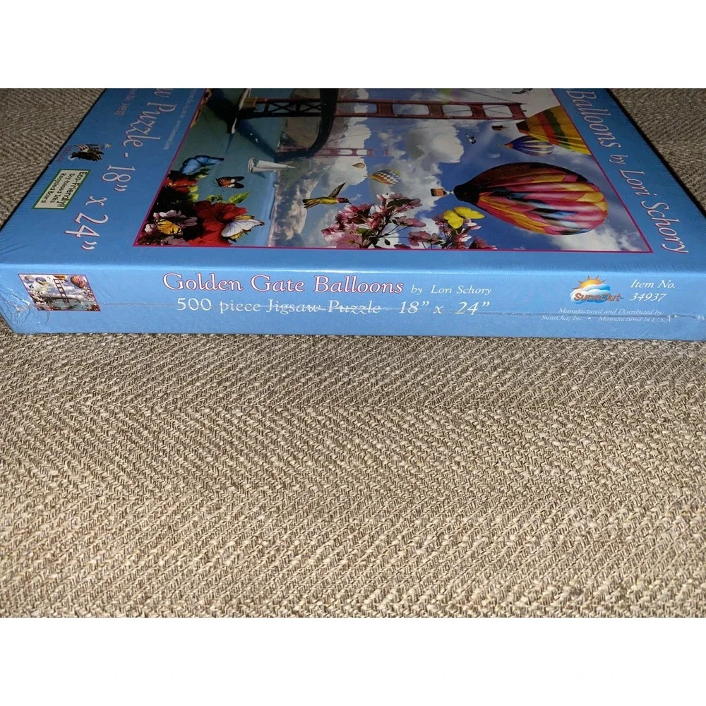 Golden Gate Bridge Balloon By Lori Schory 500 Piece Puzzle‎ New And Sealed 34937